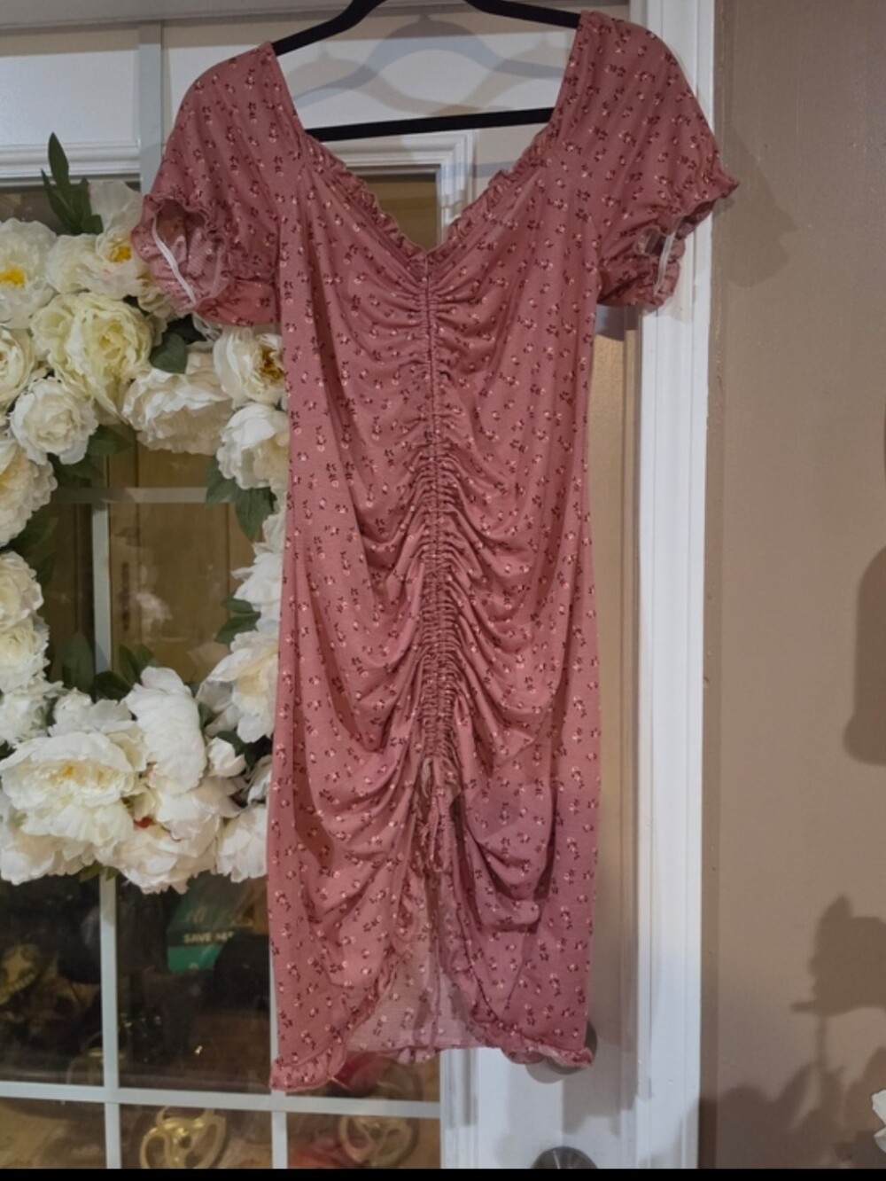 Liberty Love Dusty Rose Ruched Mini Dress - Picture 6 of 6